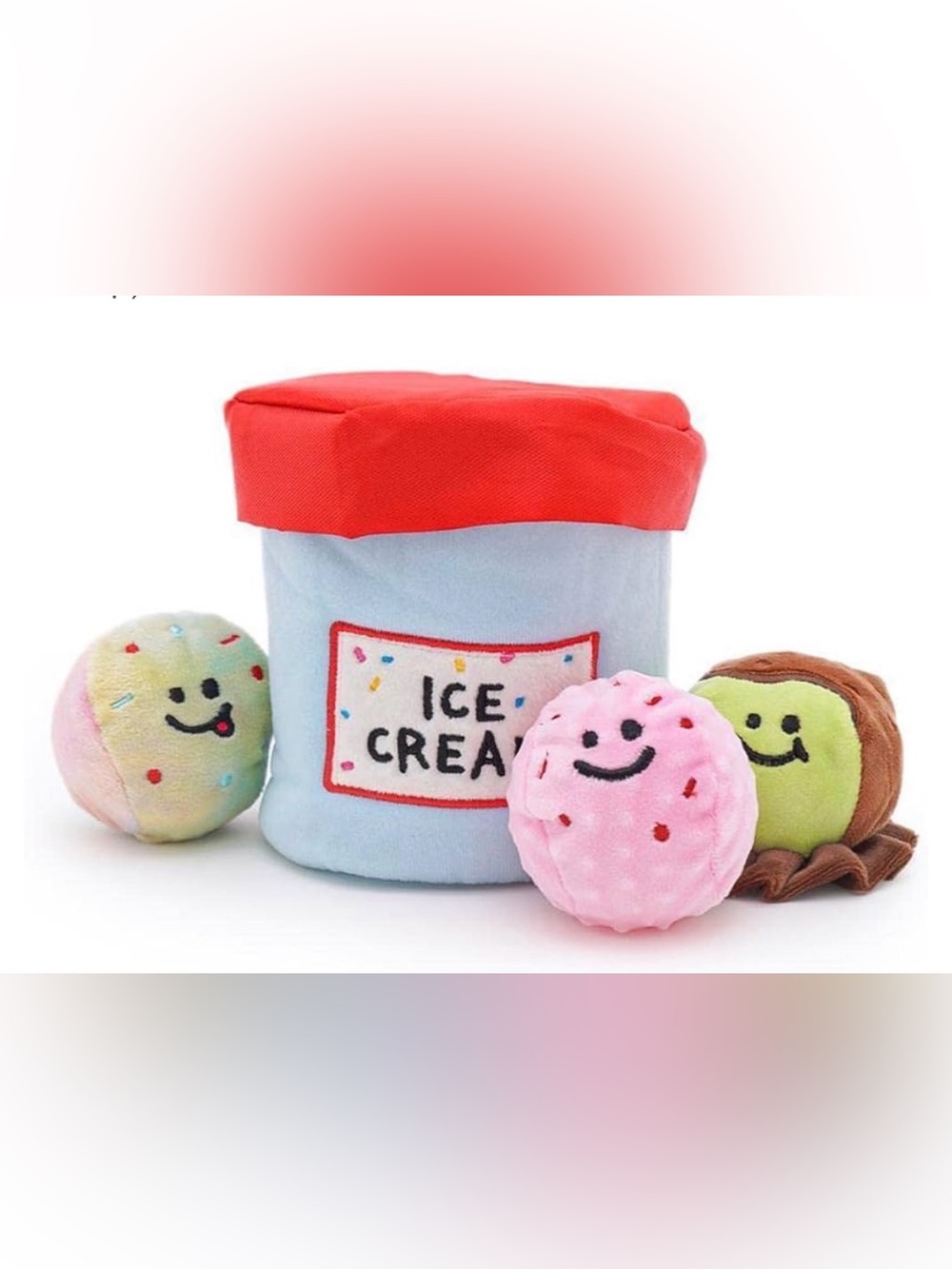 PawfectPals Interactive Ice Cream Plush Dog Toy